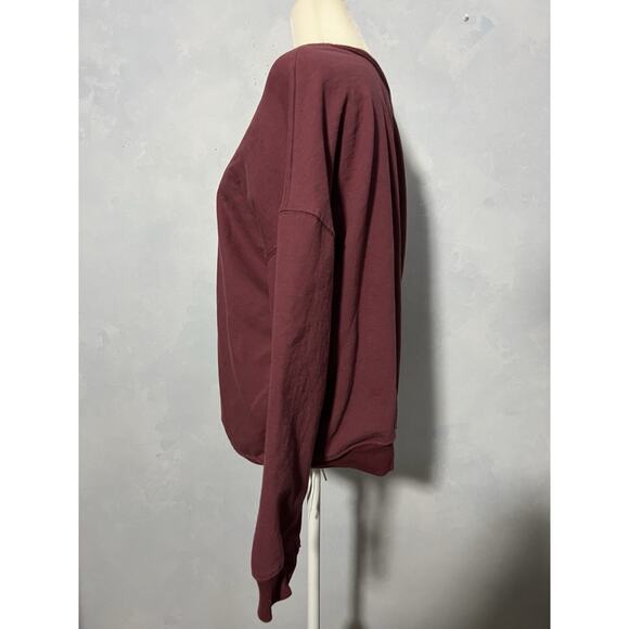 Peanuts Womens Sweatshirt Size L Burgundy Round Neck Better Together Print - Picture 5 of 9